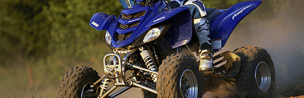 Blue Yamaha four wheeler